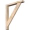 Ekena Millwork Traditional Block Smooth Bracket w/ Offset Brace, Douglas Fir, 3 1/2"W x 22"D x 26"H BKT0402X22X26TRA05SDF - alternate 1